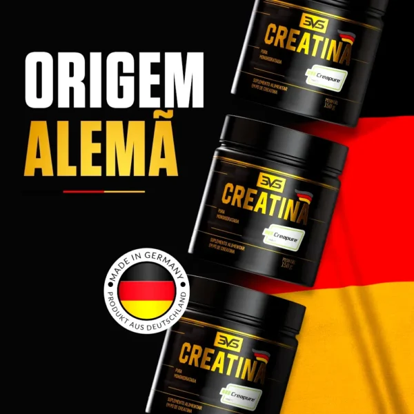 Creatina Alema 3VS Creatina Creapure® 300g - 100% Pura Produzida com Matéria-prima Alemã - 3vs